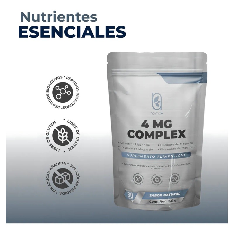 NAIMA 4 MG Complex 150 g, Sabor Natural Suplemento en