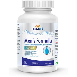 MapleLife Nutrition® Men’s Formula Multivitamin & Minerals for Men 100% Natural Maintain Muscle, Immune, Brain, & Eyesight - 90 Tablets