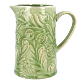 Gisela Graham Country Flowers Jug, Green, Small