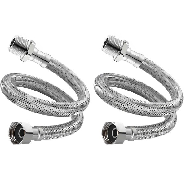 Vesaneae 2 PCS Flexible Tap Connector Pipes, Stainless Steel Shower