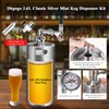 Dbgogo 128oz Mini Keg Growler Tap System, Stainless Steel Mini