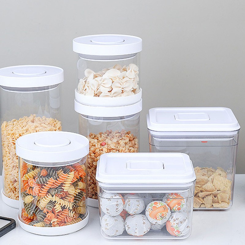 Food Storage Container Leakage Proof Airtight Food Organizer with Push