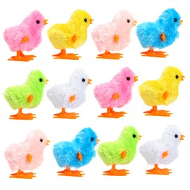 CUTE STONE 12 PCs Jumping Chick Wind Up Toys Novelty Hopping Windup Toy for Kids,Boys and Girls