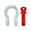 QWORK 3/8" Galvanized Screw Pin Anchor Shackles, 10 Pack D-Ring