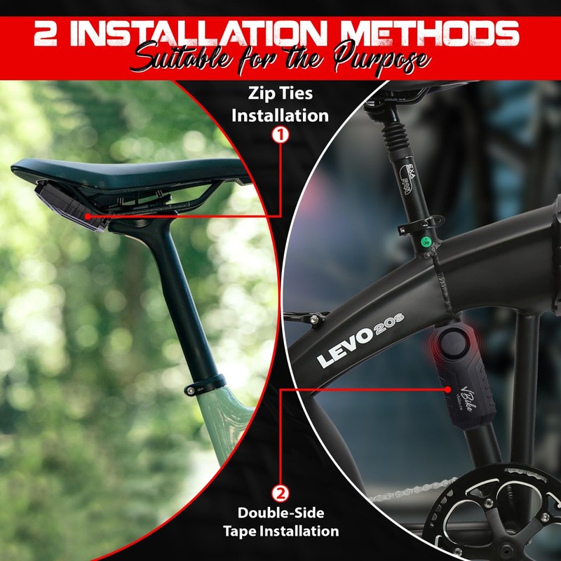vBike Anti-Theft Alarm System,for eBike, Bike, Motorcycle, and Trailer Wireless