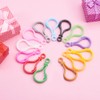 PandaHall Elite 105 Pcs Plastic Bulb Shaped Carabiner Hook for