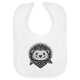 Azeeda 'Happy Hedgehog' Soft Cotton Baby Bib (BI00056885)