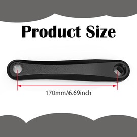 ByPaCrow Bike Crank Arm 170mm Single Speed Crankset Aluminum Alloy Left Leg Crank Bike Parts Replacement Accessory for Mountain Bike Road Bike (Rhombus Hole)