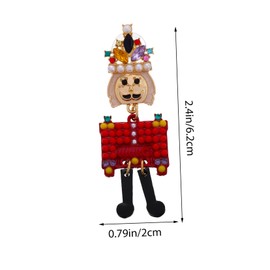 Ipetboom 1 Pair Christmas Nutcracker Earrings Cartoon Dangle Jewelry for Women Playful Holiday Accessory Festive Studs for Parties Casual Wear