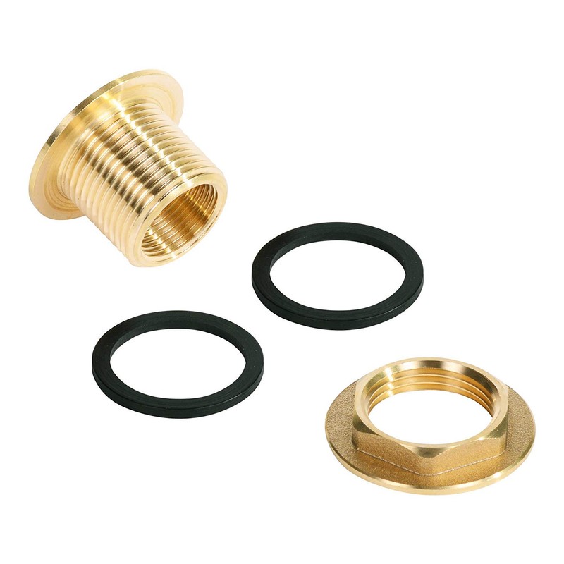 VARIOSAN Water Barrel Feed-through, 3 Pieces, Brass, incl. seal.