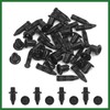 Motoforti 20 Pcs Black 6mm Hole Rivet Fastener Push Pin