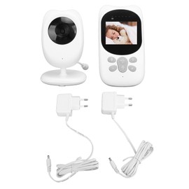 Video Baby Monitor 2200mAh Dual Microphone 2 Way Talk 2.4 Inch IPS Screen AC 100V‑240V Baby Monitor Camera EU Plug