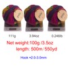 golo Wool Yarn for Hand Weaving 3.5oz Cashmere Multicolor Rainbow