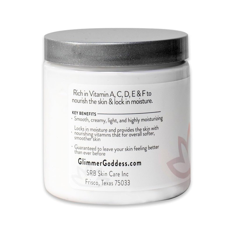GLIMMER GODDESS Organic Body Butter - 8oz (Lavender)