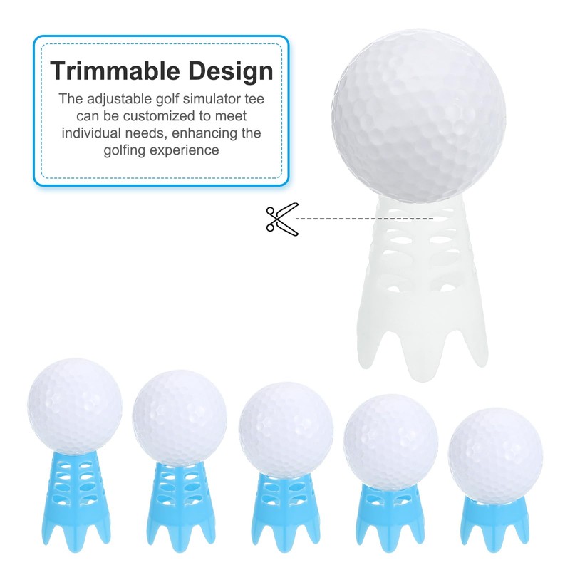PATIKIL Golf Simulator Tees, 20Pcs Plastic Golf Tees Mat Practice