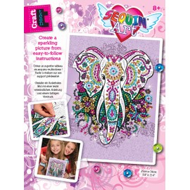 Sequin Art 1810 Elephant Craft Project from The Craft Teen Range 28 x 37 Centimetres, Multicoloured (8311810)