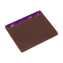 WASAMA Genuine Leather Card Holder | Slim & Minimalist Wallet with 4 Pocket Design (Mocha Earth)