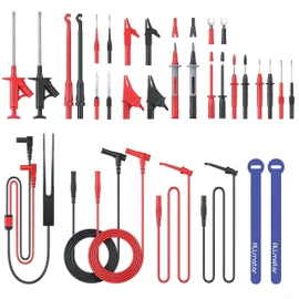 ALLmeter 27PCS Multimeter Leads Set with Replaceable Wire Piercing Probes,Crocodile Clips,Test Hook Clips,and Test Tweezer Flexible Wires Professional Kit for Digital Electrical Multimeter Testing