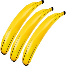3 Pcs/ 6 Pcs 70 Inch Gaint Inflatable Banana Props Balloons Large Blow Up Banana Jumbo Inflatable Banana Pool Float for Bachelorette Summer Pool Party Decoration (Yellow Style 1 (3 Pcs))