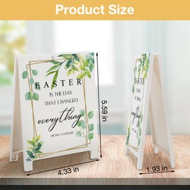 Funny Easter Desk Sign Decor Easter is the Day Gift Table Plaque for Home Farmhouse Kitchen Bathroom Shelf Decorations