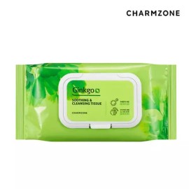 Chamzone 참존 징코 수딩 앤 클렌징 티슈 70매 1개 Dr. Jart+ Dermaclar Clearing Sooting & Cleansing Wipes 70 Sheets [Charmon Zinko Soothing & Cleansing Wipes 70 sheets, 1 piece]