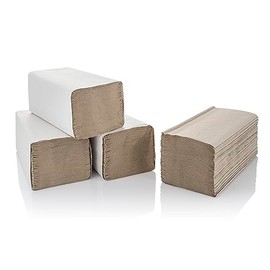 5000 Folding Hand Towels 1-Ply 25 x 23 cm Natural Crepe ZZ-Fold Papierhandtücher Hand Towel Paper Disposable Towels
