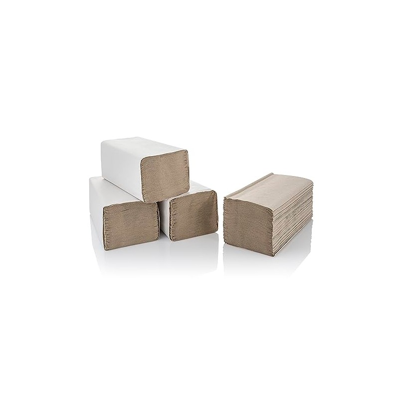 5000 Folding Hand Towels 1-Ply 25 x 23 cm Natural