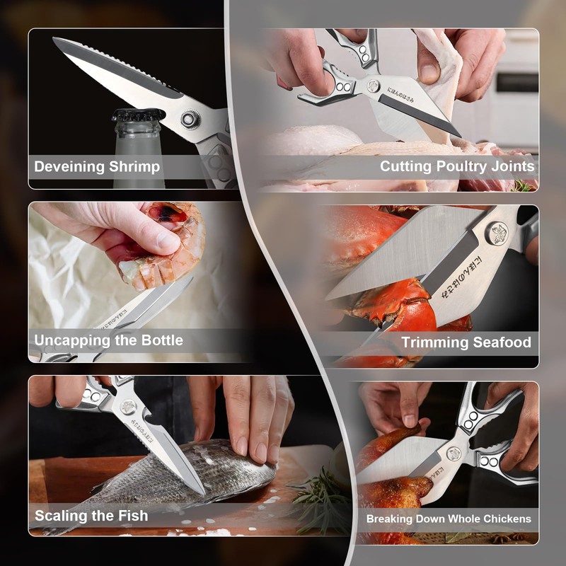 Dream Reach Kitchen Scissors Set - Multifunctional Heavy-Duty Kitchen Shears
