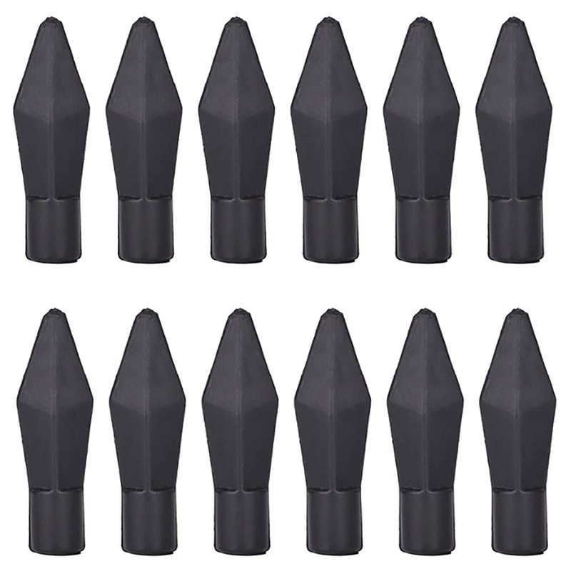 ANCLLO 12 Pcs Soft Rubber Arrowhead Tip Archery Practice Arrowhead