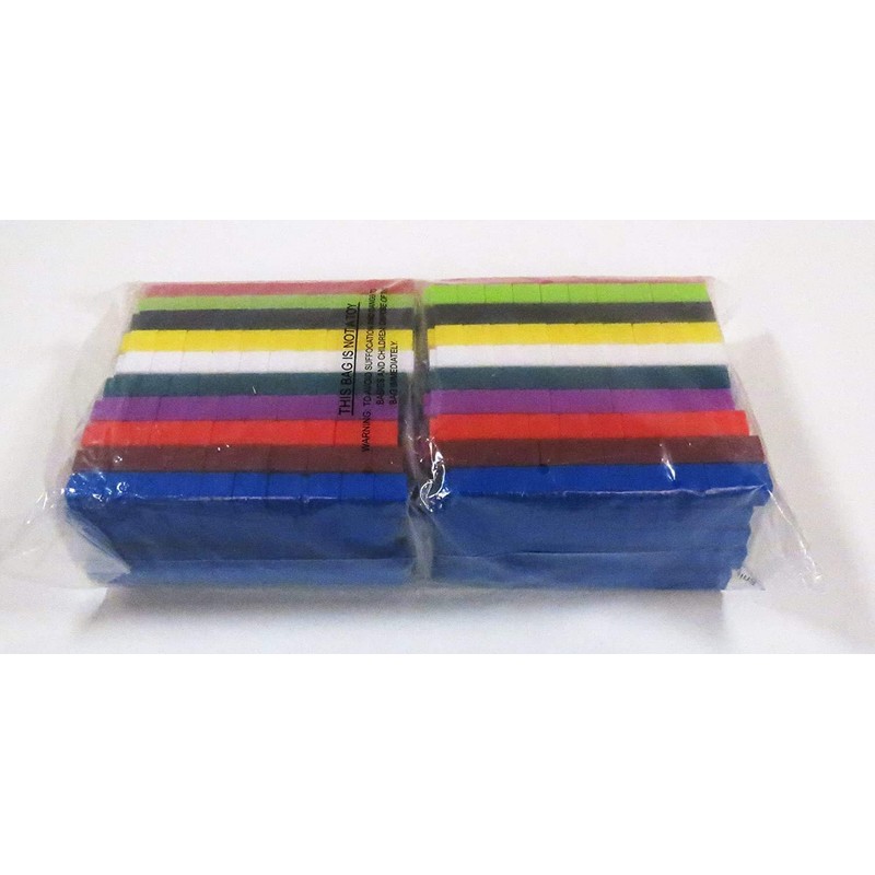 hand2mind Interlocking UniLink Math Linking Cubes, Plastic Cubes, Color Sorting,