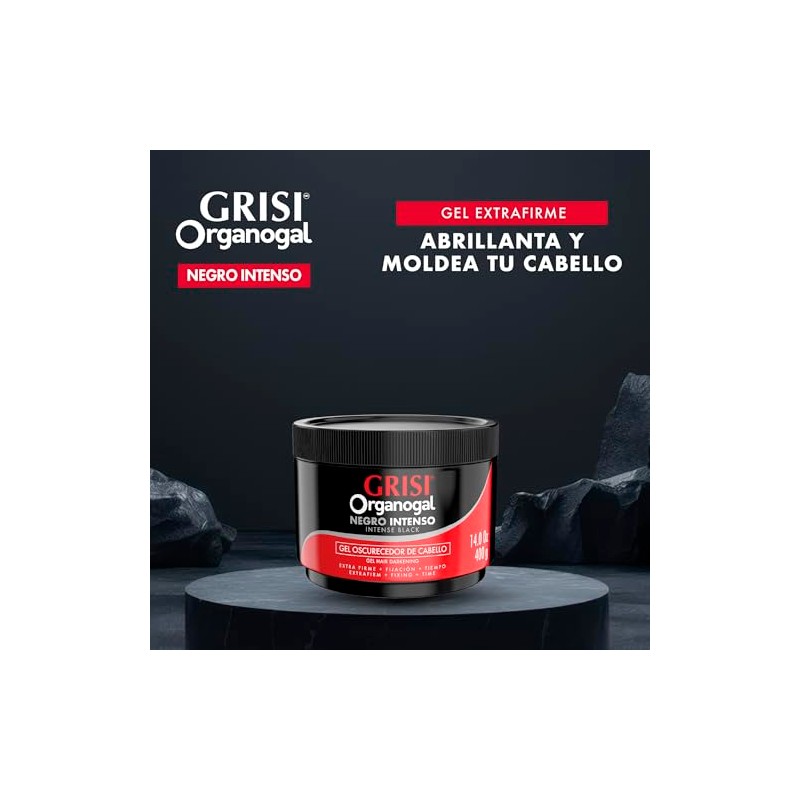 Organogal Grisi Gel Extra Firme Negro Intenso 400 Gramos