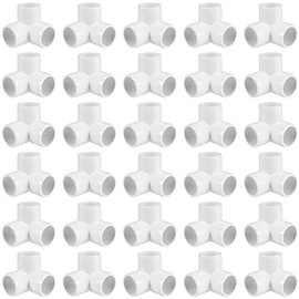 MANCHAP 30 piezas de codo de PVC de 3 vías de 1/2 pulgadas, conectores de tubería de PVC resistente, color blanco