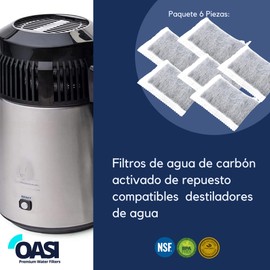 OASI Filters - 6 Sobres de Carbon Activado UNIVERSAL - 6 Pack Filters for Every Need Activated Carbon