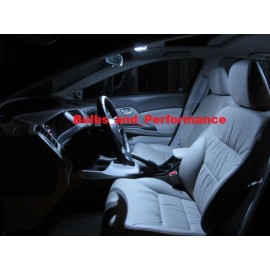 HPB LED 6 PIECE WHITE LED INTERIOR & LICENSE PLATE LIGHT KIT for 2006-2012 HONDA CIVIC