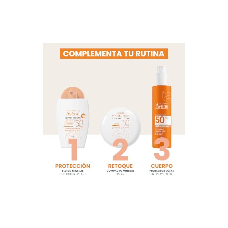 Avene Protector Solar Facial FPS50 con Color, Piel Sensible