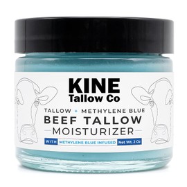 Hidratante de sebo con azul de metileno, cera de candelilla, tanaceto azul, aceite de semilla de jojoba, mantequilla de semillas de cacao y miel de manuka