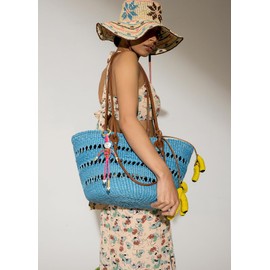 WOWRAMA Cute Rope Bag Charm for Women Pink Knot Rope Purse Charm Keychain for Handbags Boho Pearl Gold Keychain Bag Charms Accessory