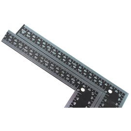 Driak Black 2pc Metal L Shaped Metric Square Carpenter Square 0-30cm 0-20cm Measuring Range Metal Framing Square Square Ruler for Accurate Cutting, Trimming, Slicing and Measuring