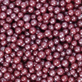 Krazy Sprinkles Cranberry Pearl 4mm Sprinkle Beads - (1/2 cup 1x Jar) | Sprinkles for Baking & Decorating by Bakell