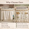 Bivpreom Oven Skirt with Pockets，Handmade Oven Curtain，Farmhouse Kitchen Decor Curtain
