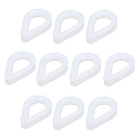 10pk White Nylon Rope Splice Thimble 10mm Rope Spliced Boat Sailing Thimbles
