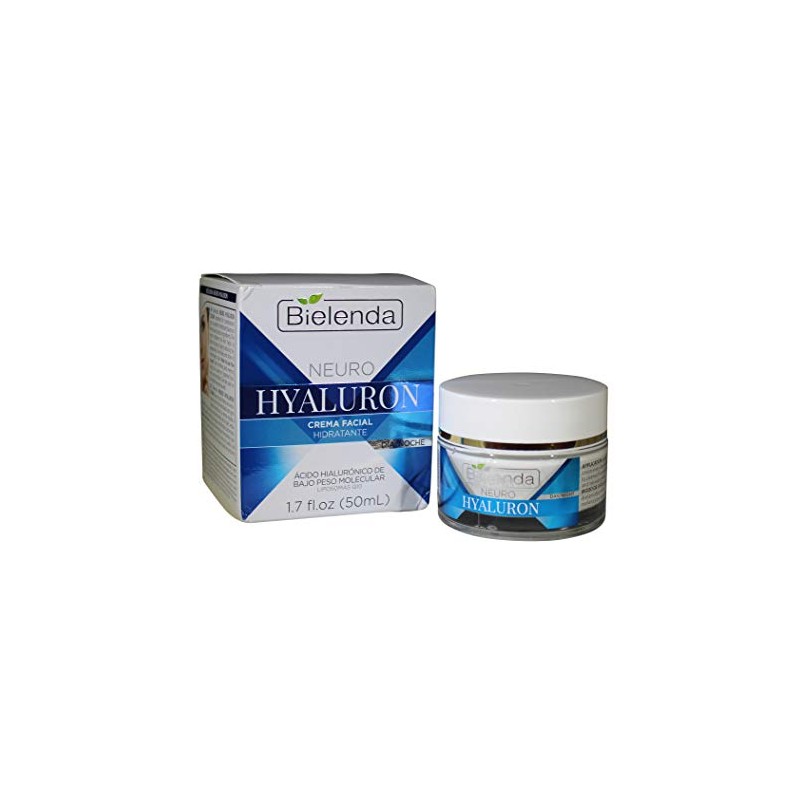Bielenda Neuro Hyaluron Crema facial hidratante, 1.7 onzas, día y
