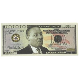 American Art Classics Set of 10-Martin Luther King Jr Collectible Novelty Million Dollar Bills by Novelties Wholesale