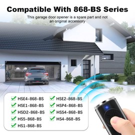868.3 MHz Garage Door Opener for Hörmann BS Hand Transmitter, Replacement Hormann Remote Control Garage Door Compatible HSE-4-868-BS, HSE2-868-BS, HS4-868-BS, HS1-868-BS, HSS4-868-BS, HSP4-868-BS