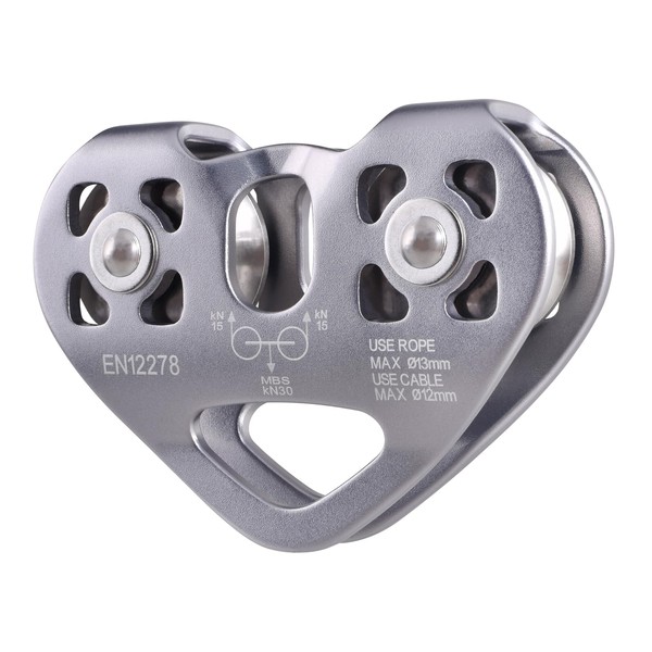 TRIWONDER Climbing Pulley Double Zip Line Pulley Aluminum Alloy for
