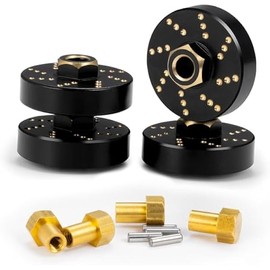4Pcs Brass Wheel Hex Hub Adapter Extended Wheel Spacers Weights for 1/18 RC Crawlers TRX4M Bronco Defender k10 F150 Upgrades Parts