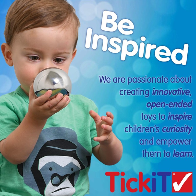 TickiT Small Wooden Mirror Tray - Explore Reflection, Symmetry and