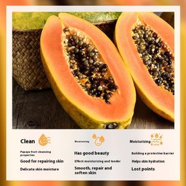Leche limpiadora de papaya limpiador facial iluminador e hidratante con espuma espesa limpieza suave para una piel fresca y radiante