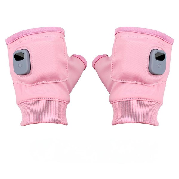Rechargeable Electric Heated Gloves Fingerless Hand Warmer for Women &