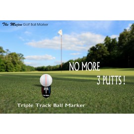 The Mujen Golf Ball Marker, Golf Alignment Ball Marker for Putting, Golf Divot Tool, Golf Training Aid Golf Accessories with Hat Clip, Cleaner, Club Holder, Golf Gift (Black)